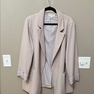 Skies Are Blue Beige Women's Blazer